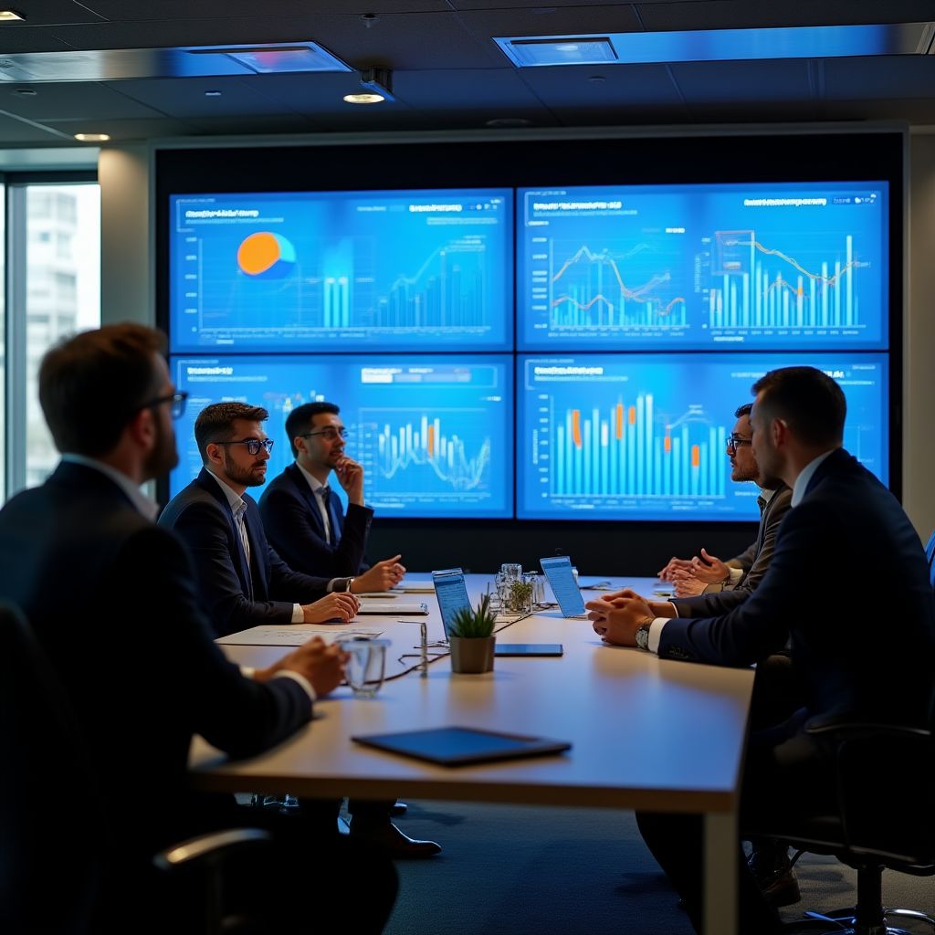 Equipo de FinInvest en reunión estratégica